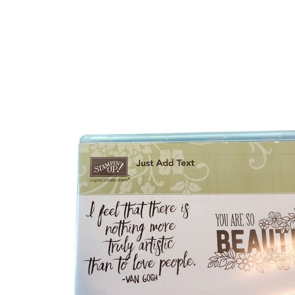 Stampin' Up! JUST ADD TEXT Stamp Set of 6 143934 Friends Quotes Sentiments - Picture 2 of 5